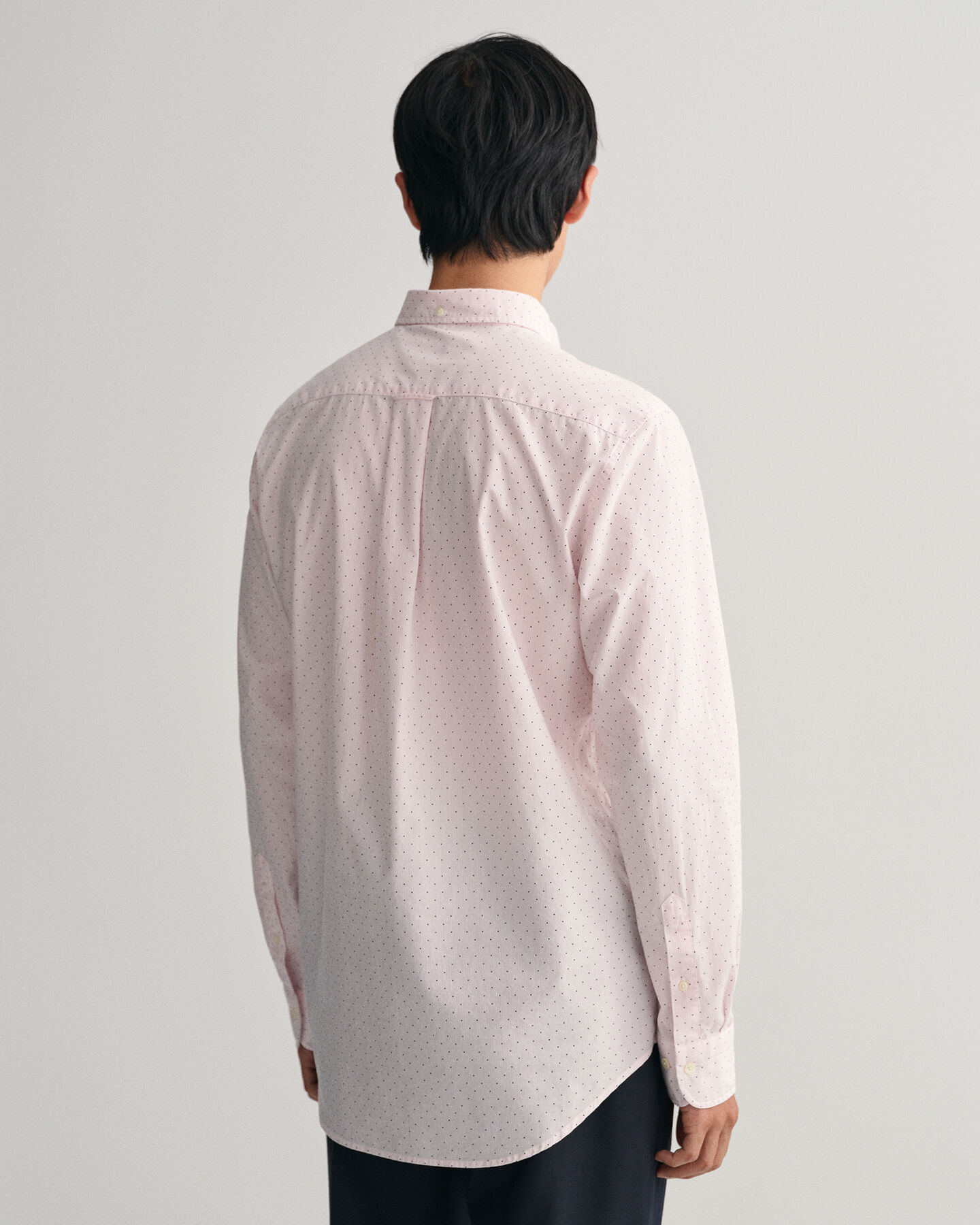 Camisa Oxford Regular Fit de rayas finas y lunares
