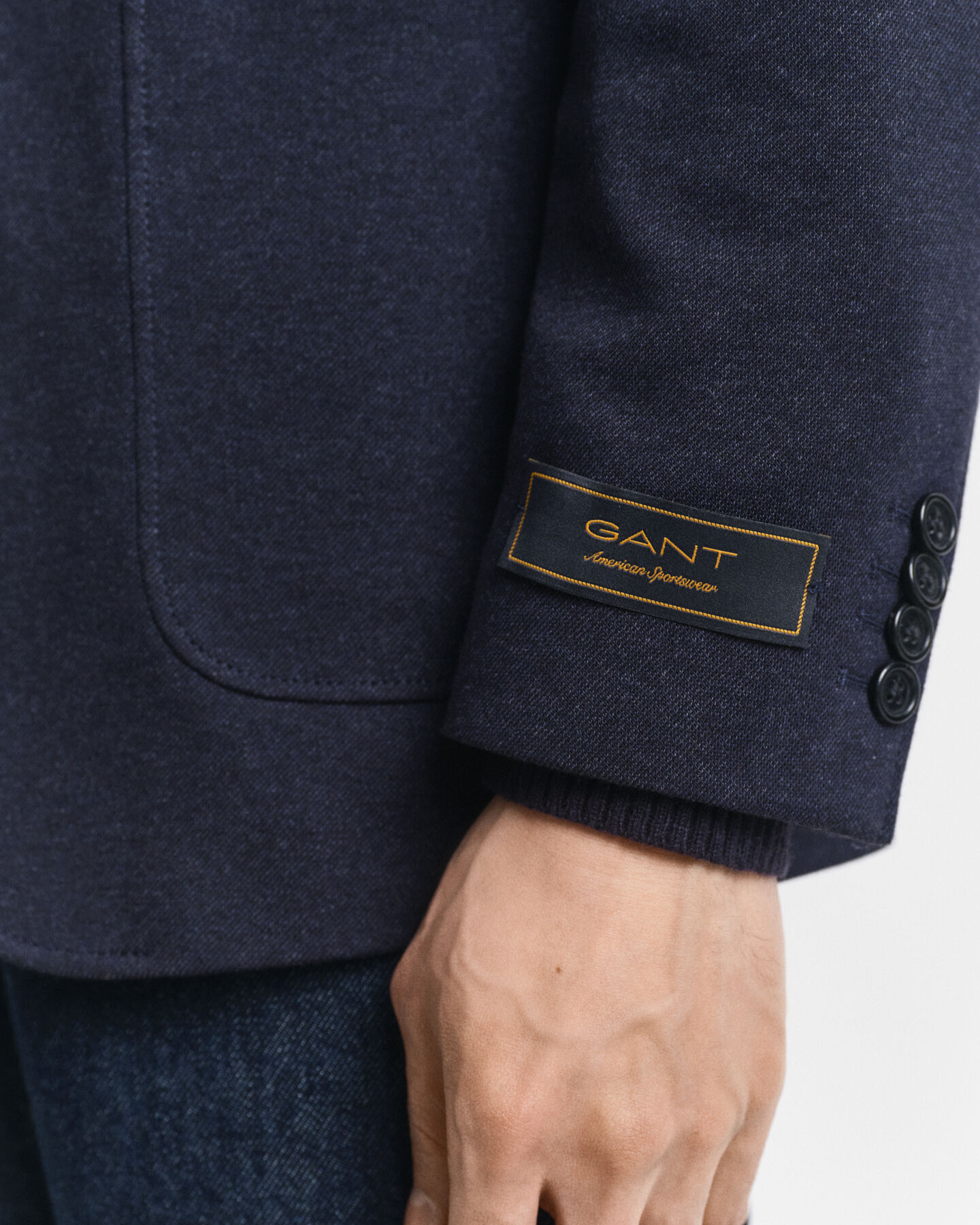 Americana Slim Fit de punto de piqué en dos tonos