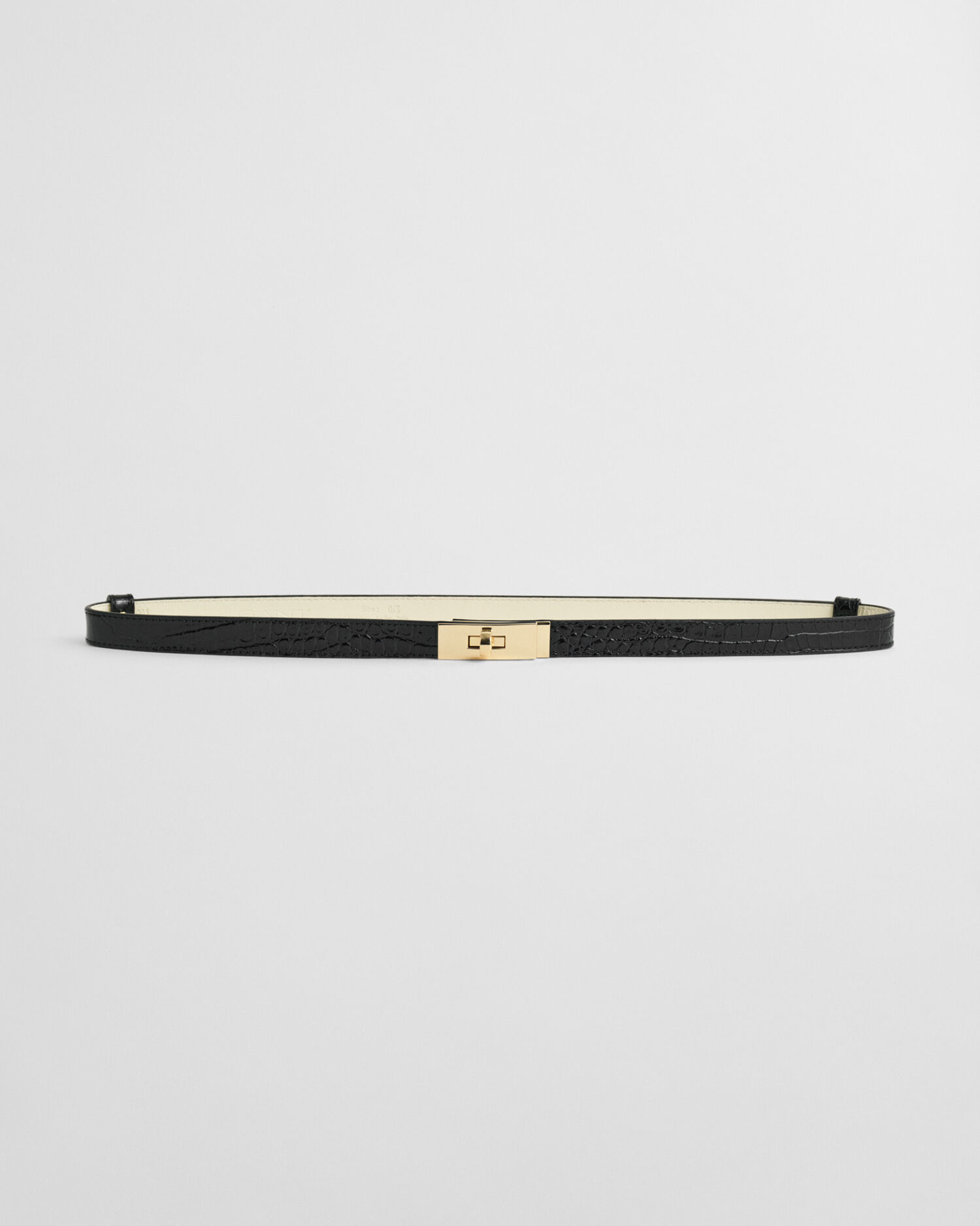 Cinturón de efecto cocodrilo con hebilla giratoria