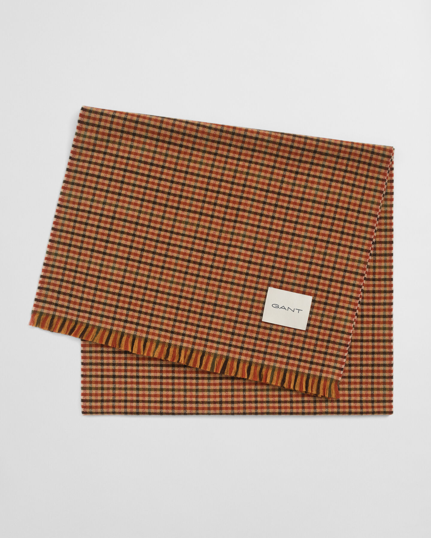 Bufanda de lana ancha con diseño de cuadros Vichy