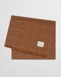 Bufanda de lana ancha con diseño de cuadros Vichy