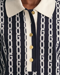 Polo de media manga Chain Jacquard