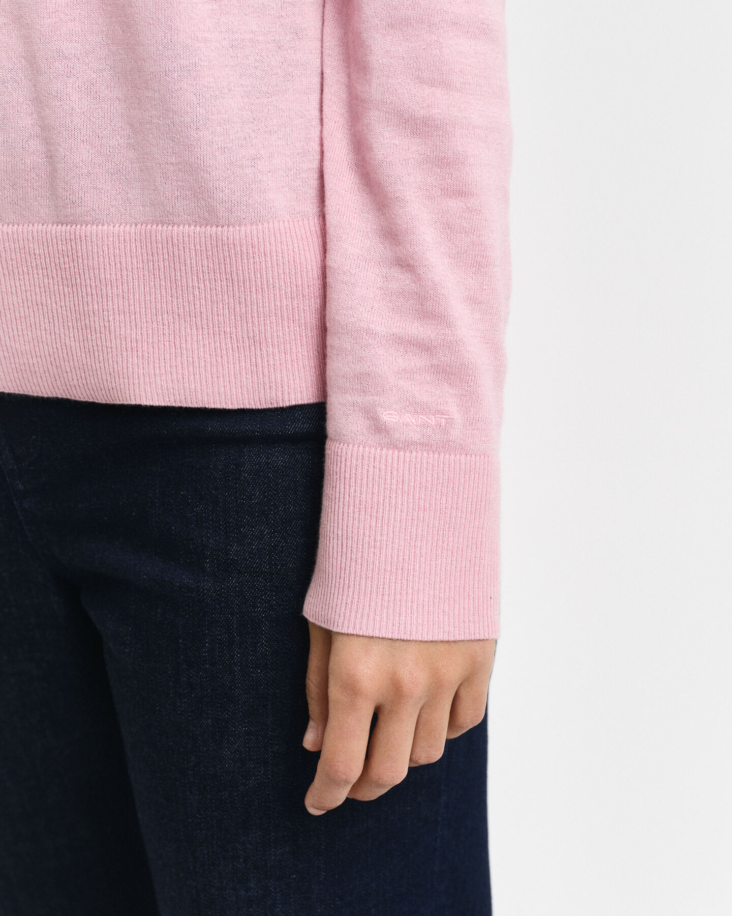 Jersey de cuello de pico en punto fino