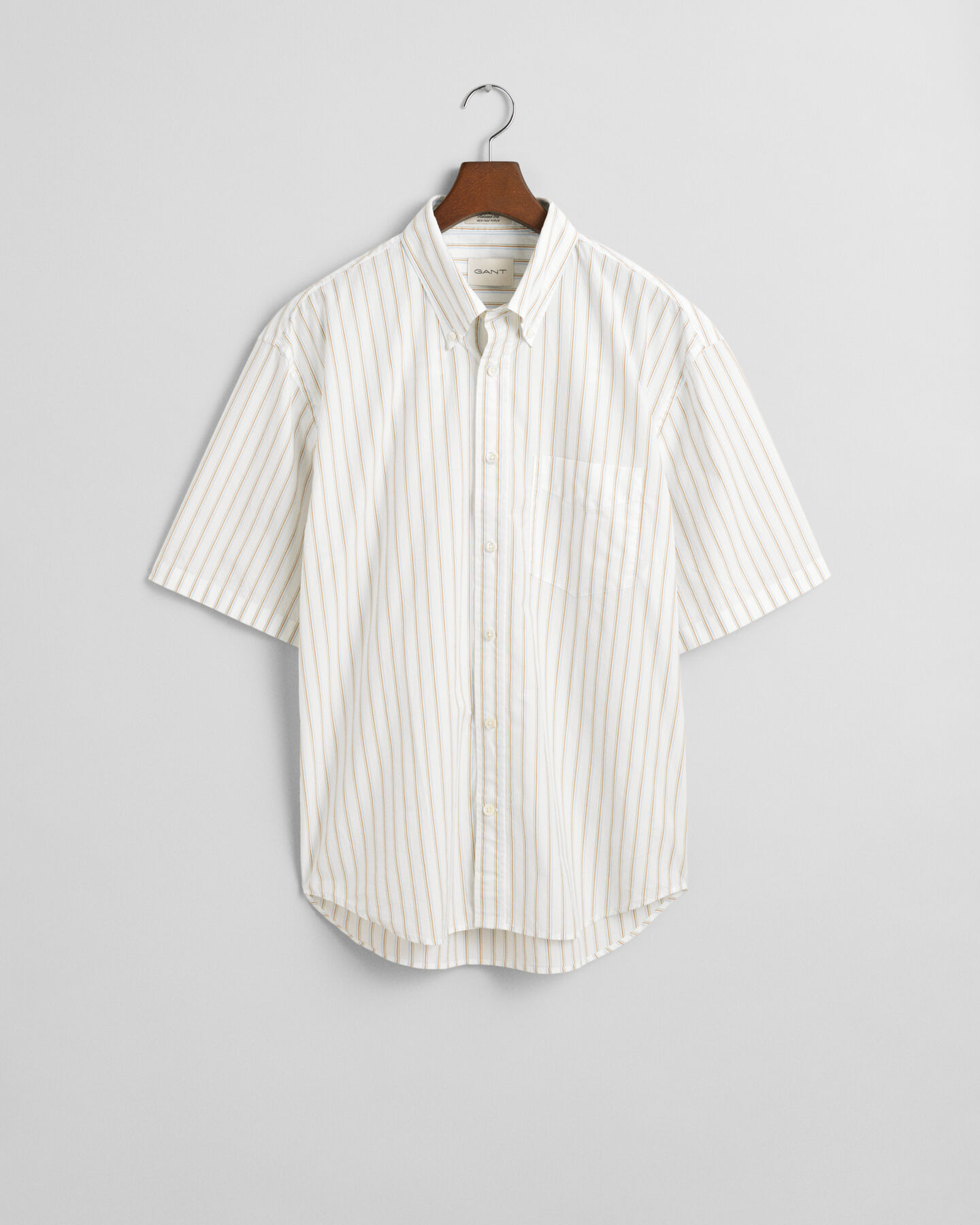 Camisa Relaxed Fit de manga corta Heritage Poplin a rayas
