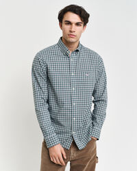 Camisa Regular Fit de popelina a cuadros peque&ntilde;os