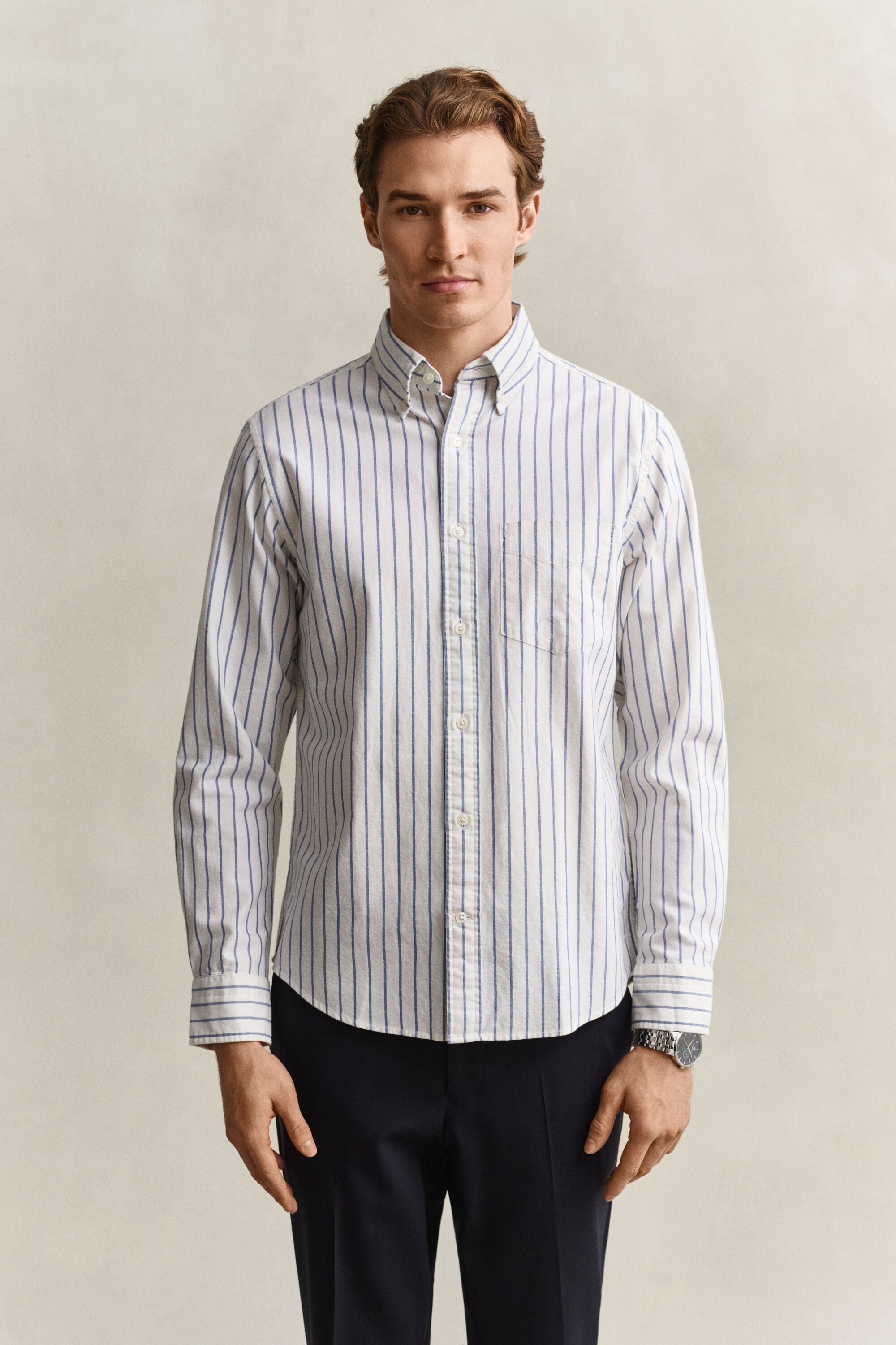 Camisa Oxford clásica a rayas