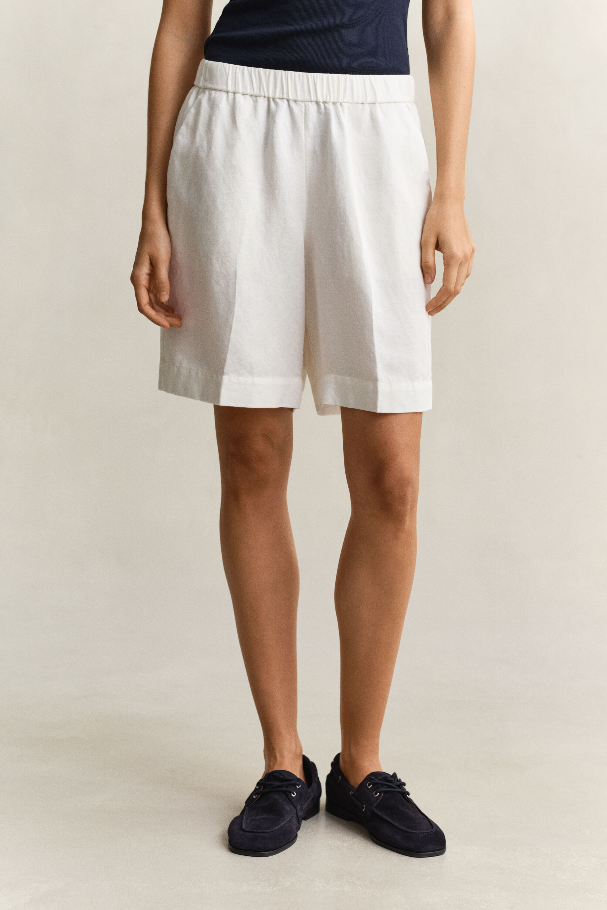 Pantalones cortos de mezcla de lino