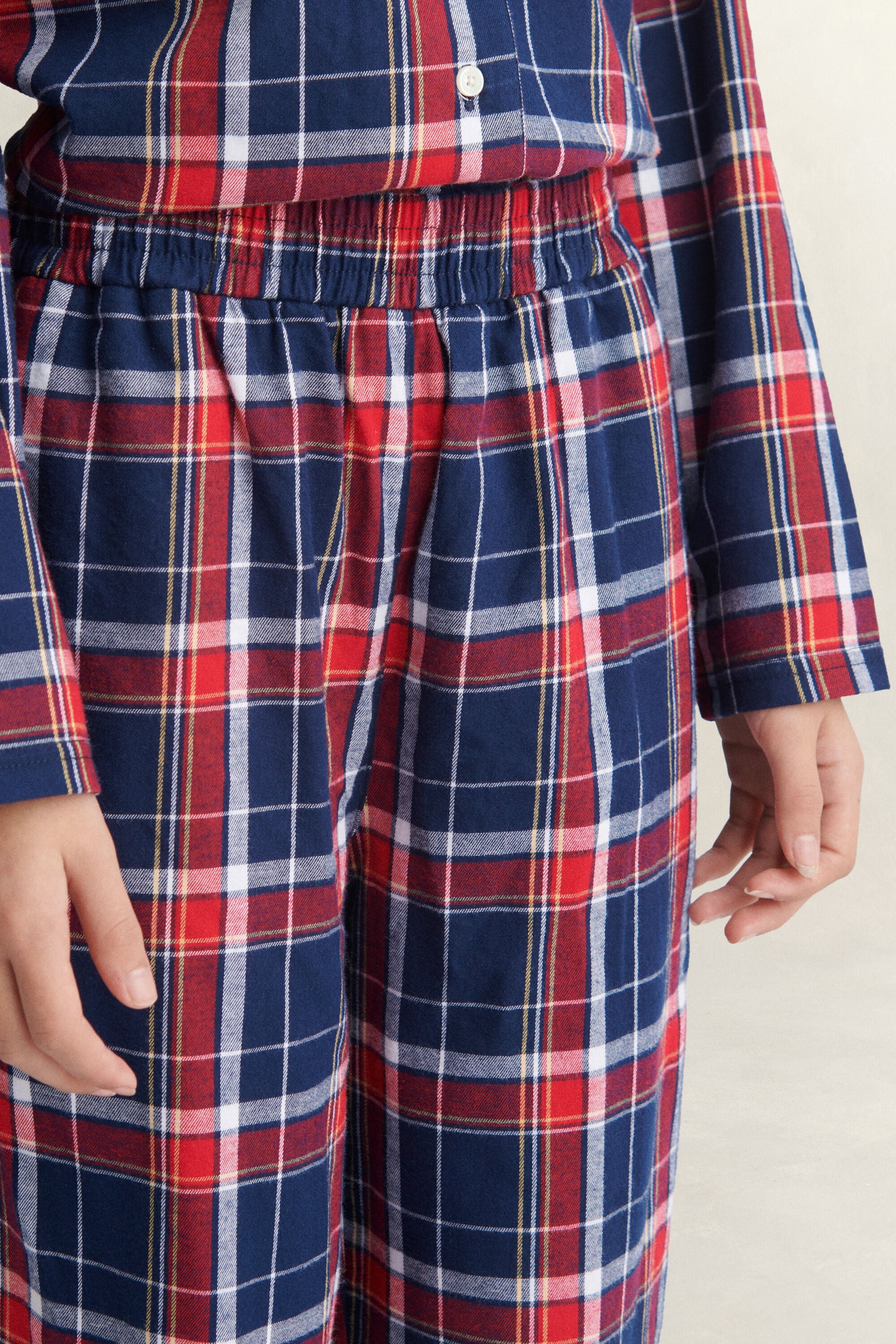 Pijama de franela de cuadros escoceses Teens