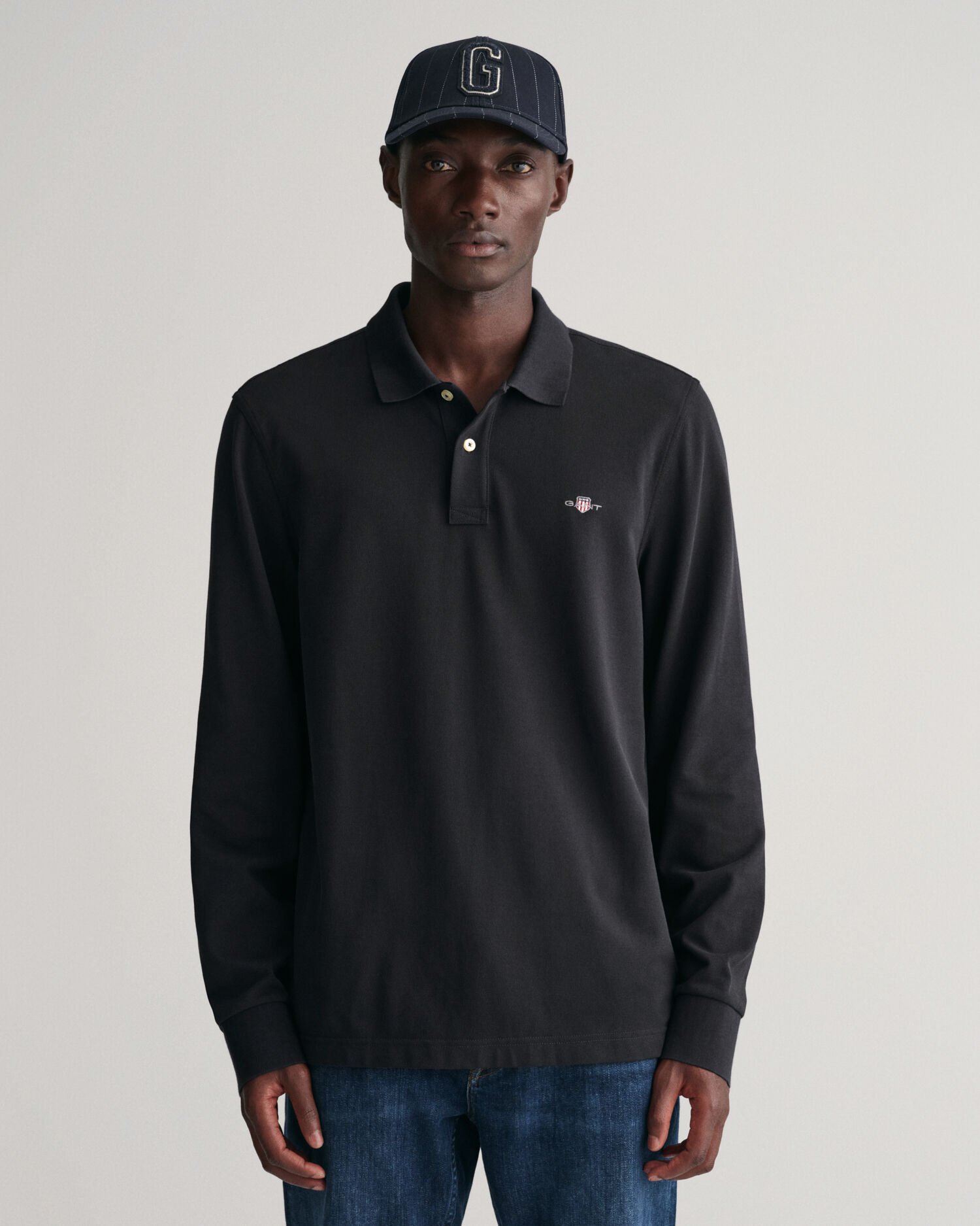 Polos manga shop larga hombre gant