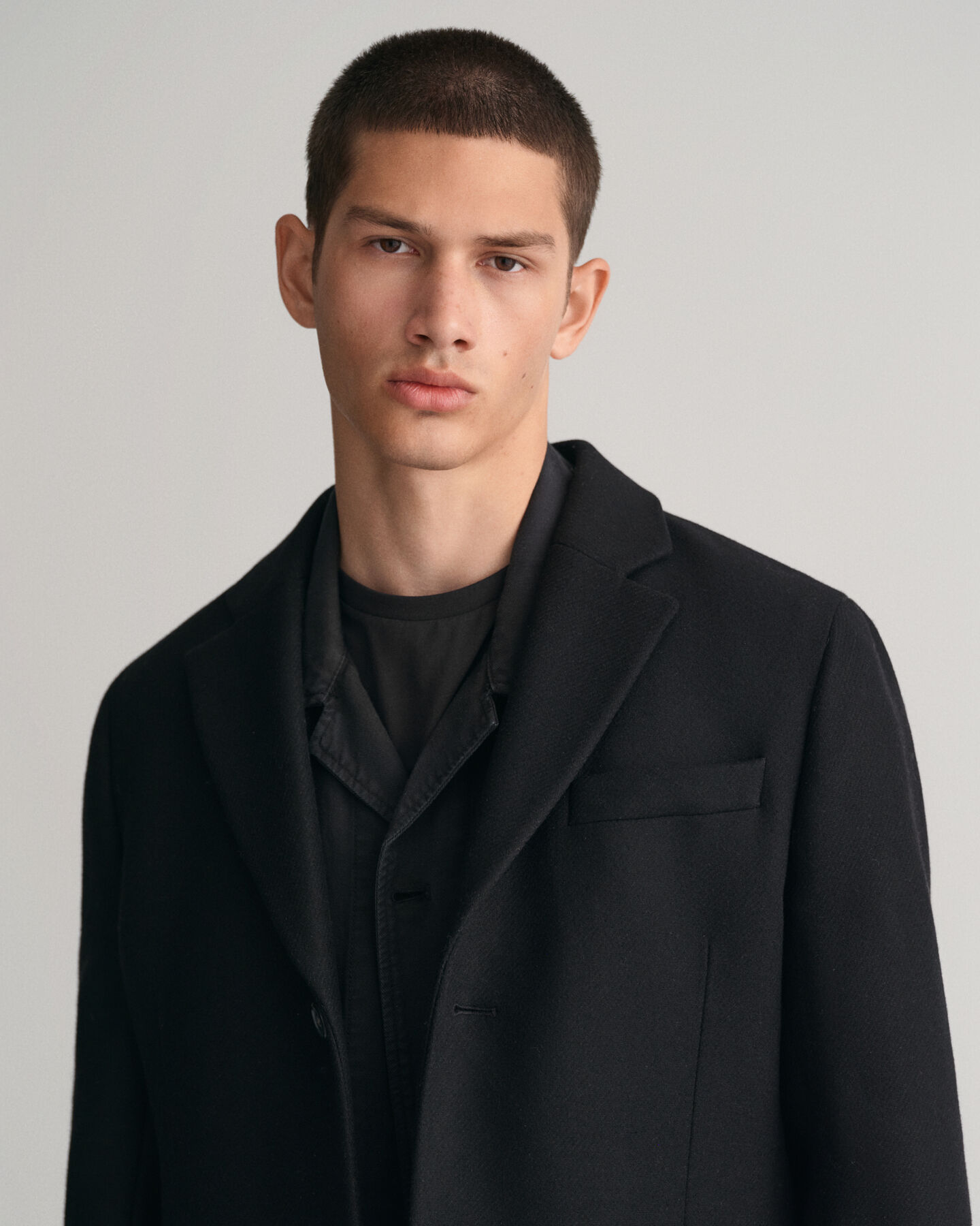 Sobretodo de lana clásico Tailored Fit