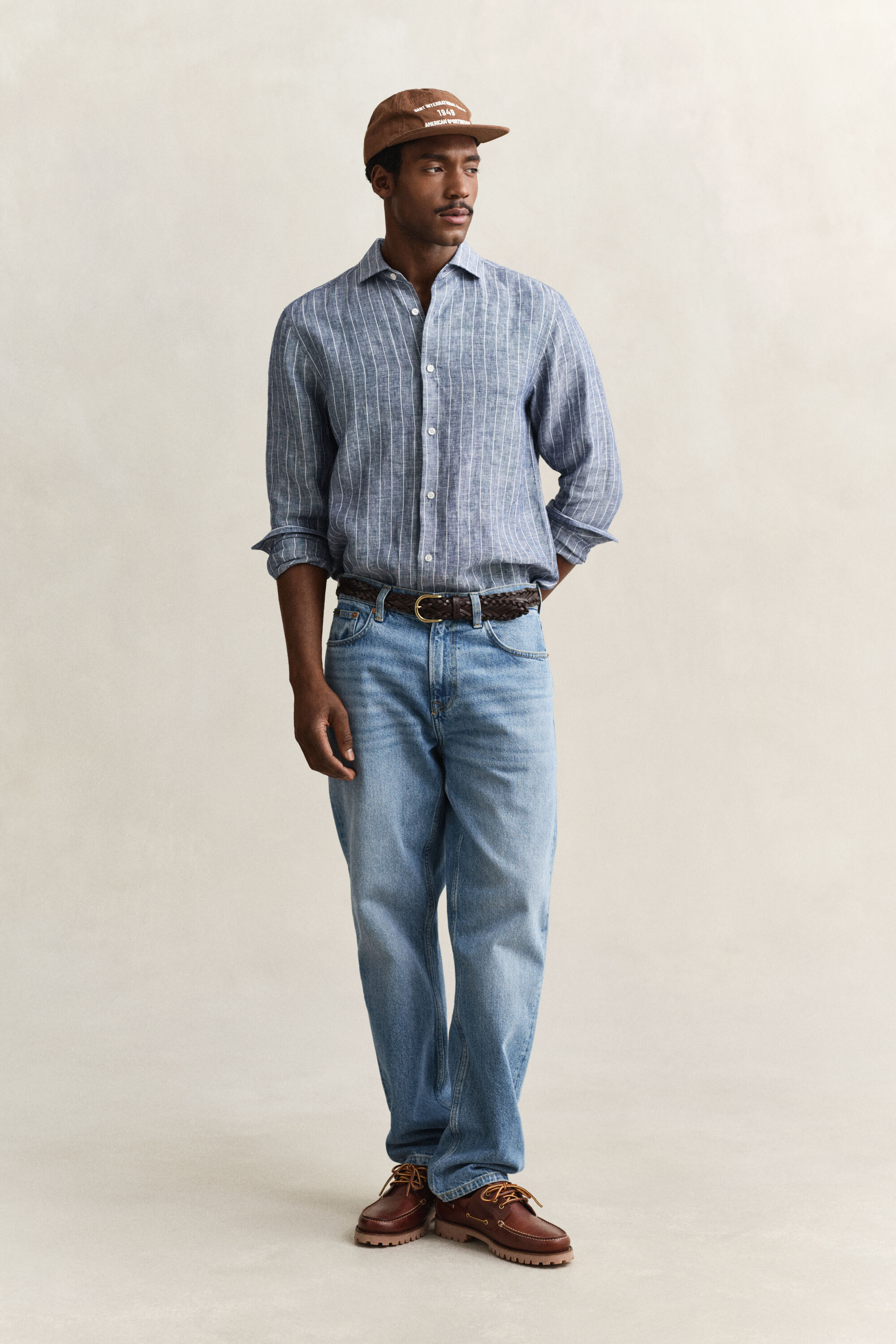 Camisa de lino a rayas