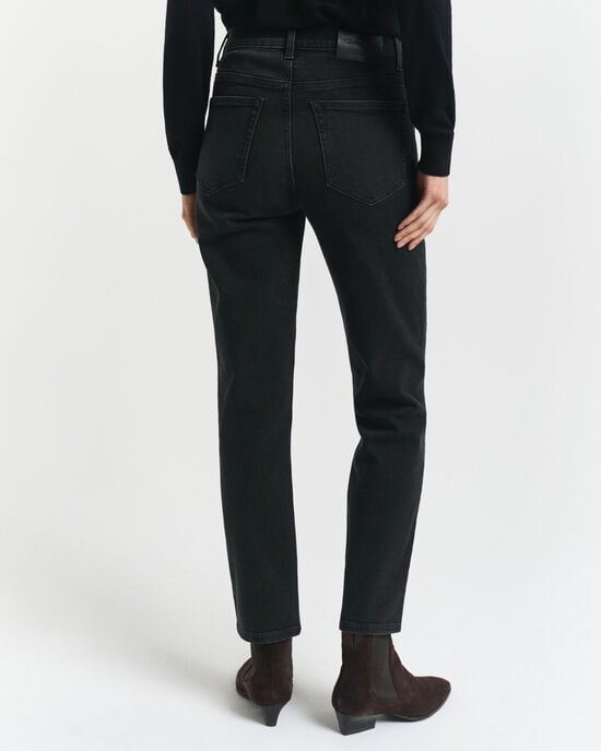 Vaqueros tobilleros Slim Fit negros