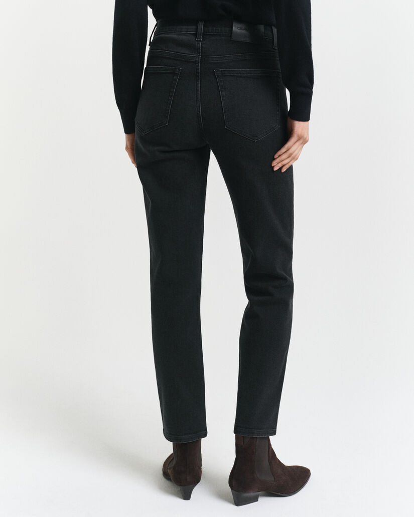 Vaqueros tobilleros Slim Fit negros
