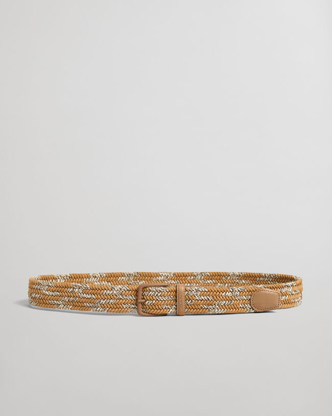 Cintur&oacute;n trenzado en contraste