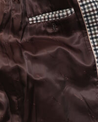 Gabán a cuadros en mezcla de lana