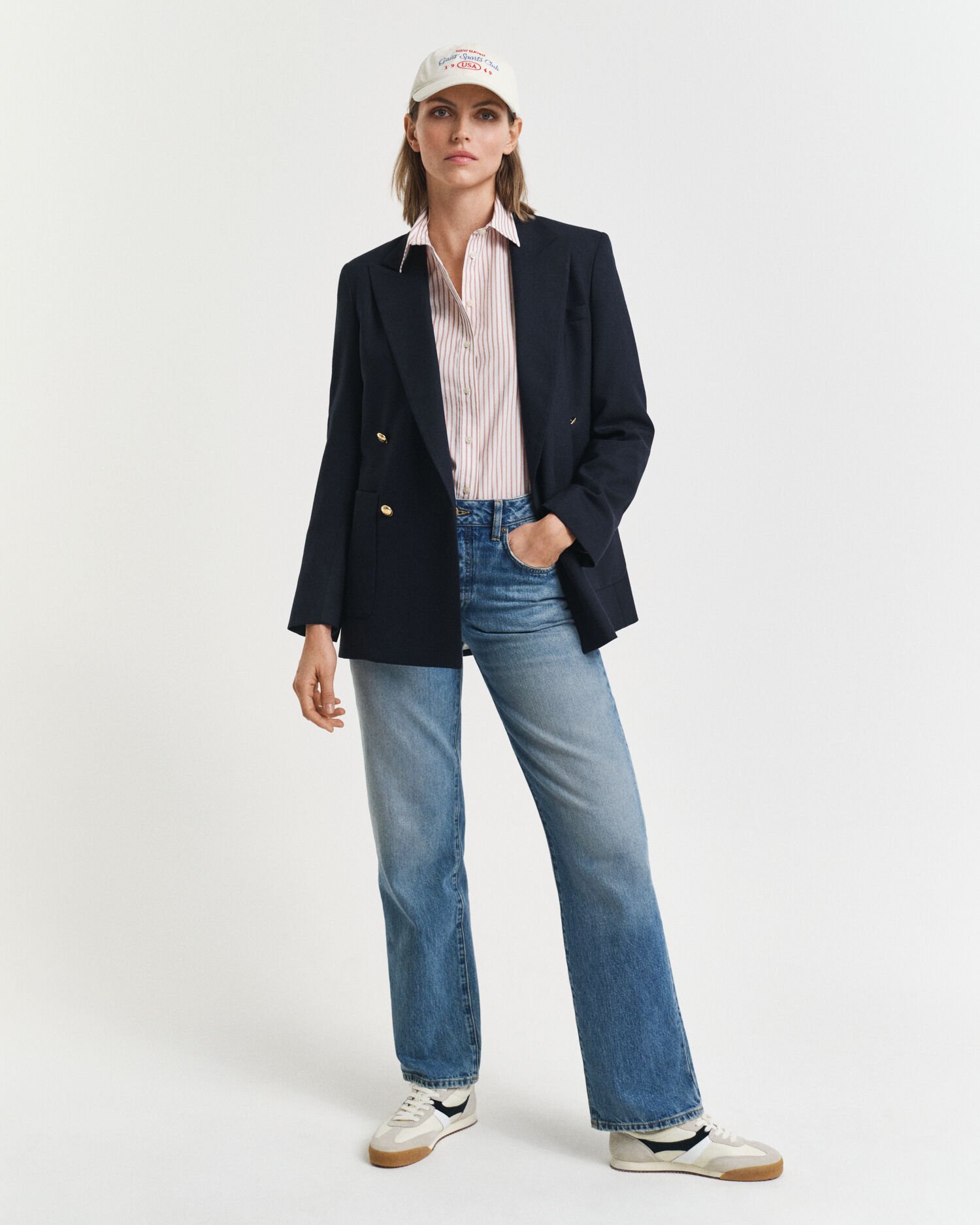 Camisa Regular Fit clásica de popelina a rayas