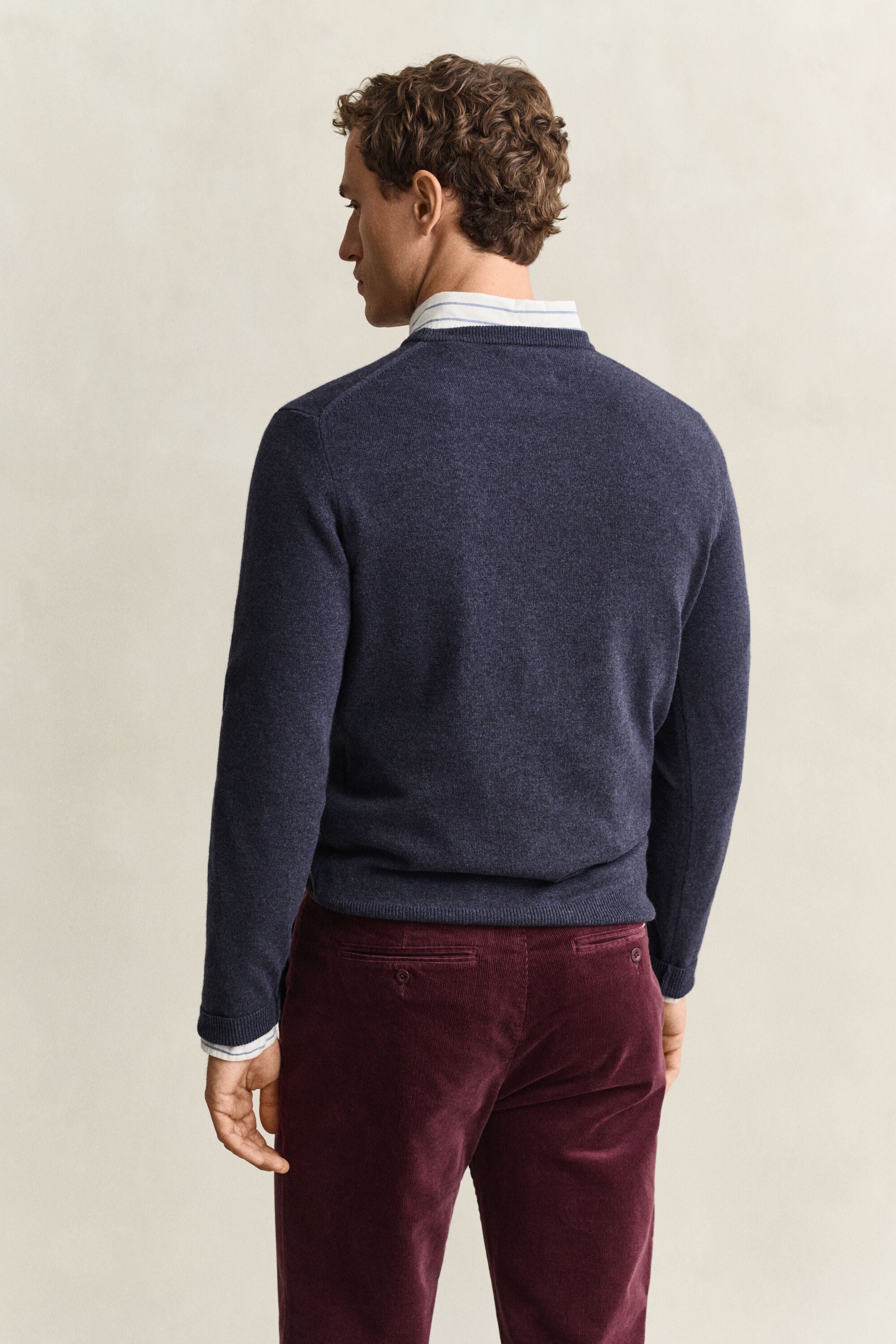 Jersey de lana de oveja con cuello redondo