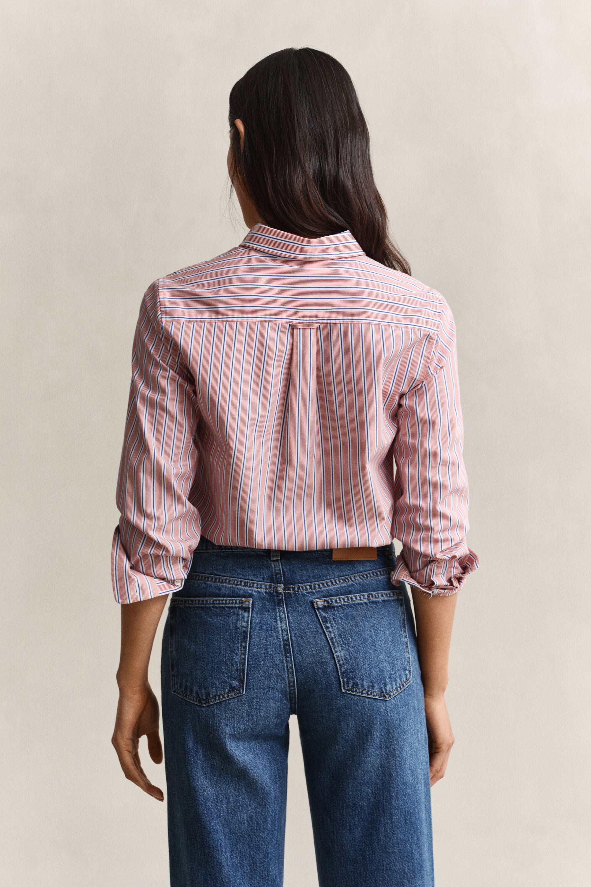 Camisa Regular Fit clásica de popelina a rayas