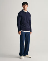 Polo de punto con cuello de pico