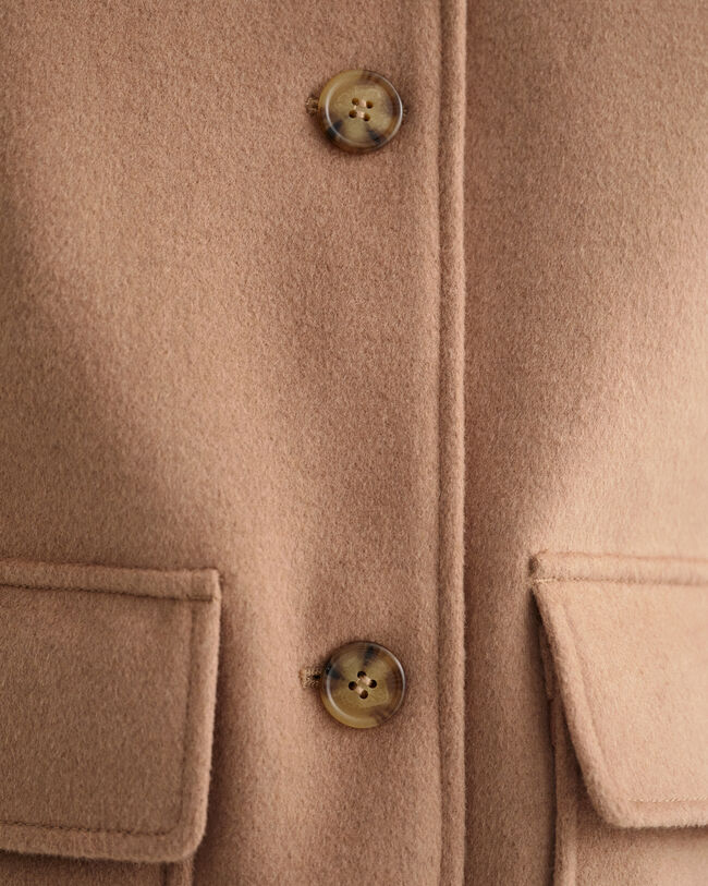 Chaqueta corta de mezcla de lana