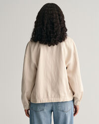 Cazadora bomber en mezcla de lino