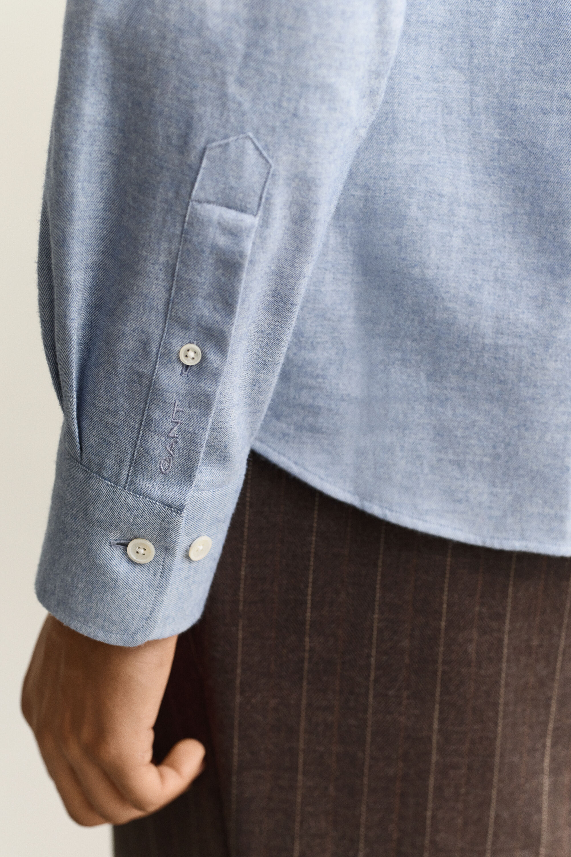 Camisa de franela jaspeada
