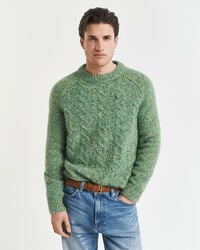 Jersey de cuello redondo y punto de ochos