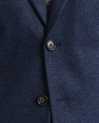 Chaqueta de traje Slim Fit de franela con diseño de espiga