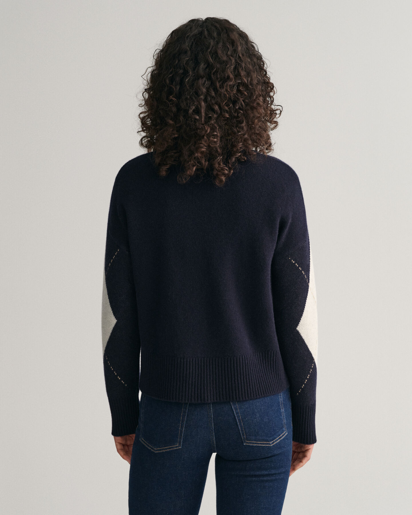 Jersey muy fino de cuello redondo Argyle