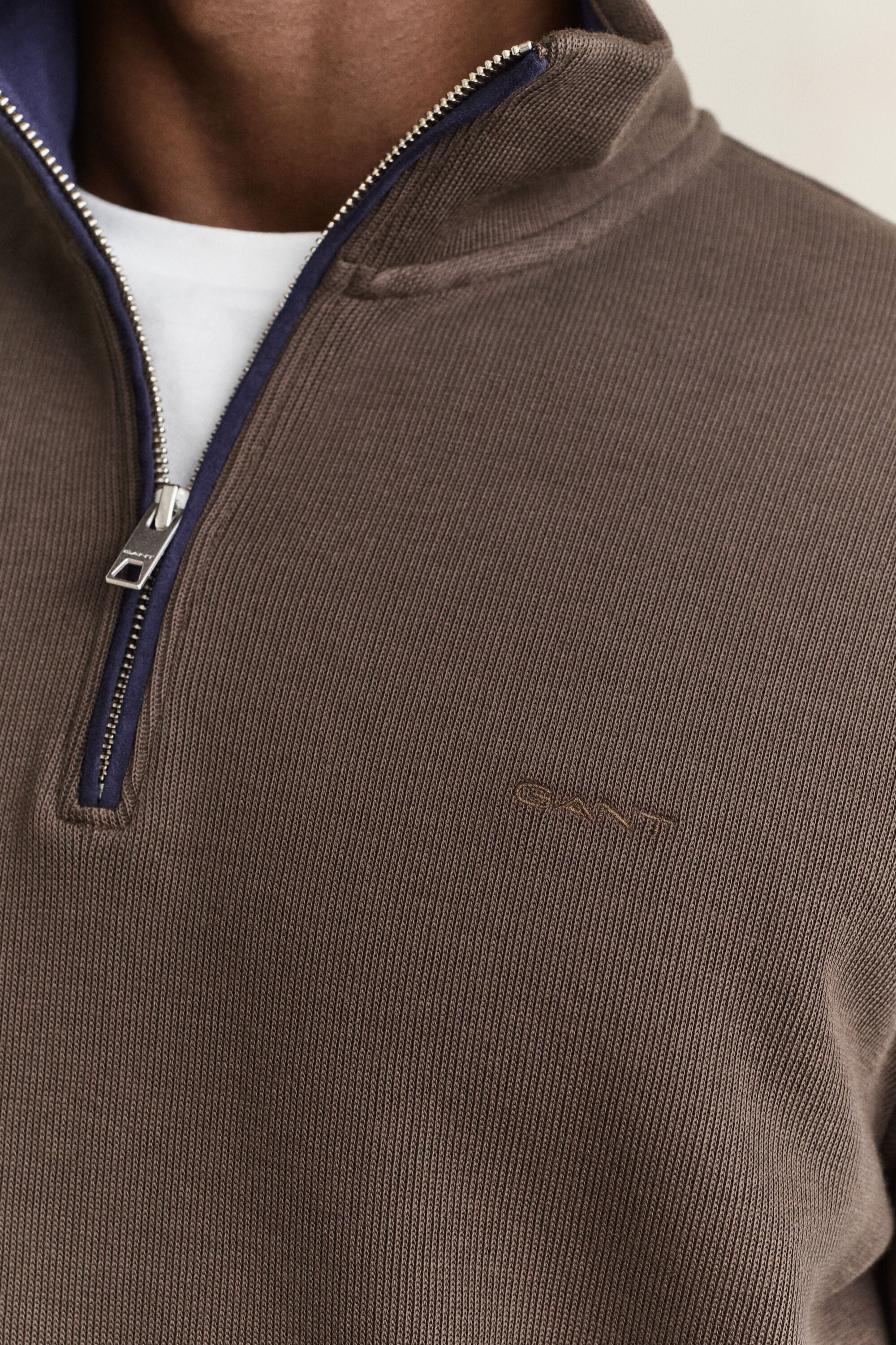Sudadera Sacker Rib con media cremallera
