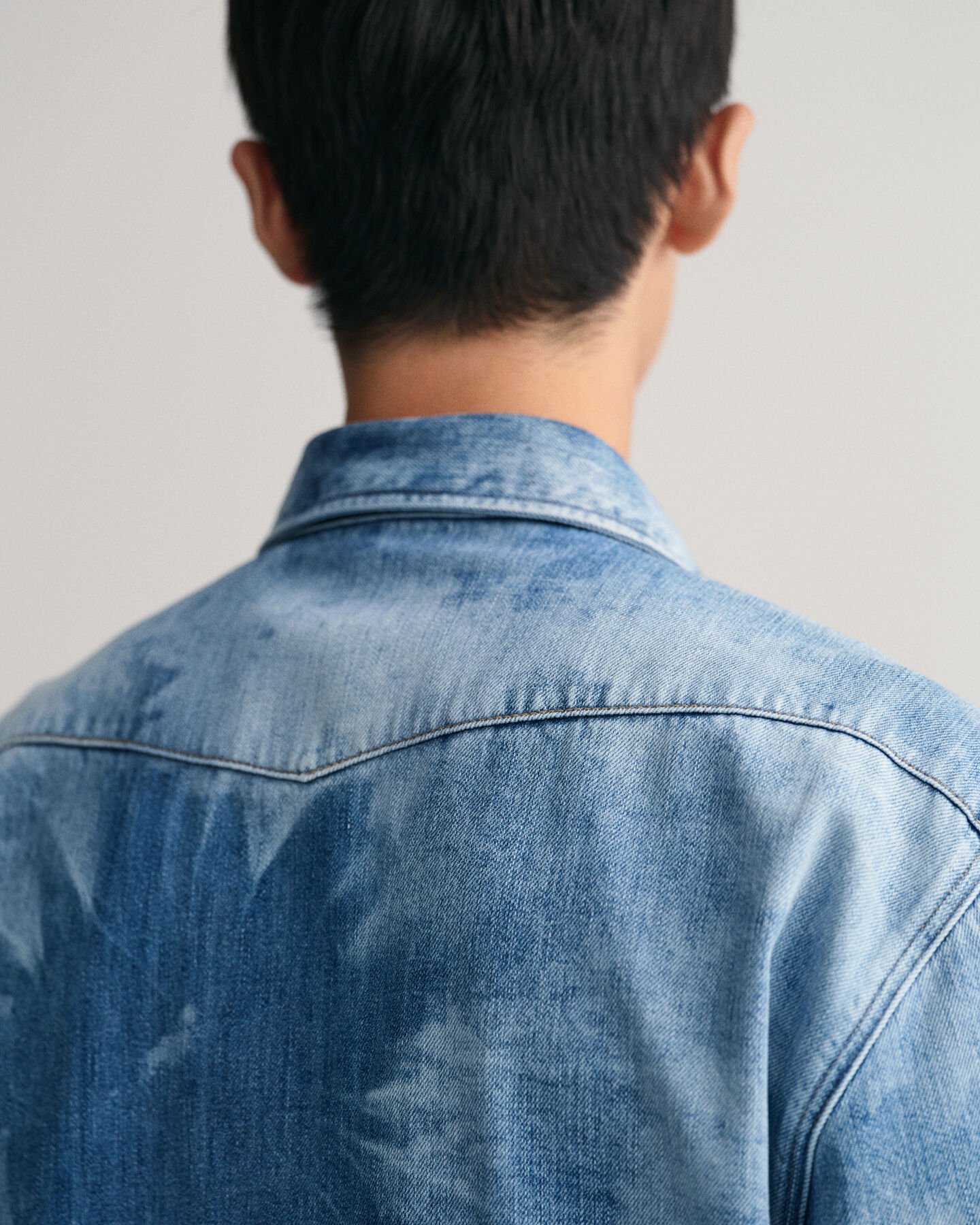 Camisa Relaxed Fit Bleach Wash Western