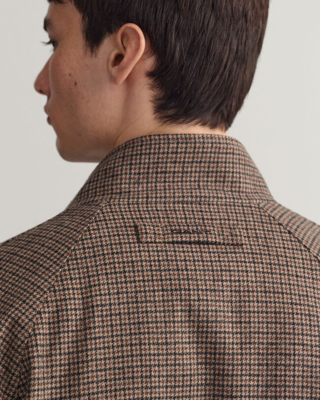 Cazadora Harrington de lana a cuadros