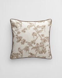 Cojín de satén con estampado de árboles