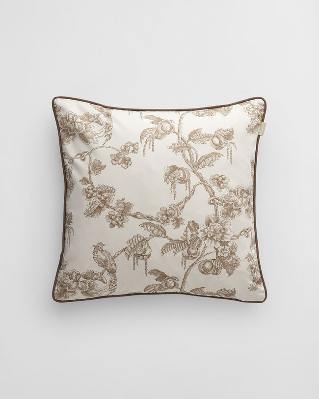 Cojín de satén con estampado de árboles