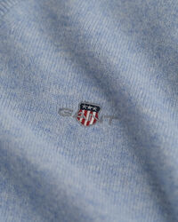 Jersey de cuello de pico en lana de oveja muy fina