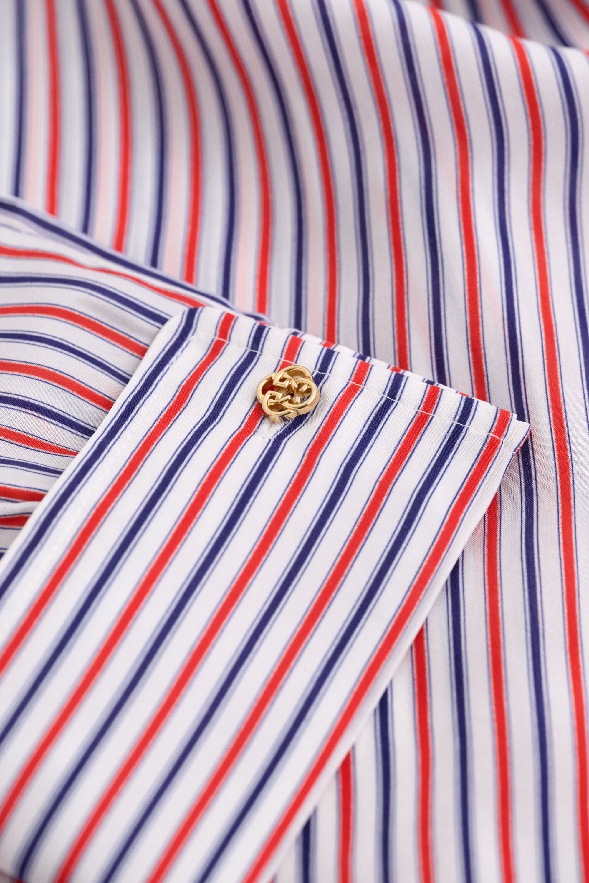 Blusa de seda habotai a rayas