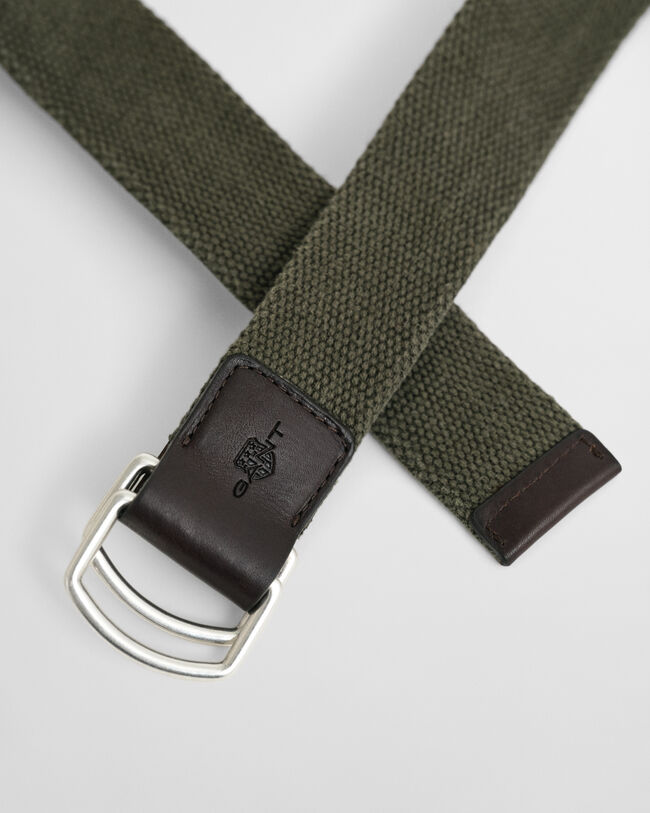 Cinturón tejido con efecto lavado