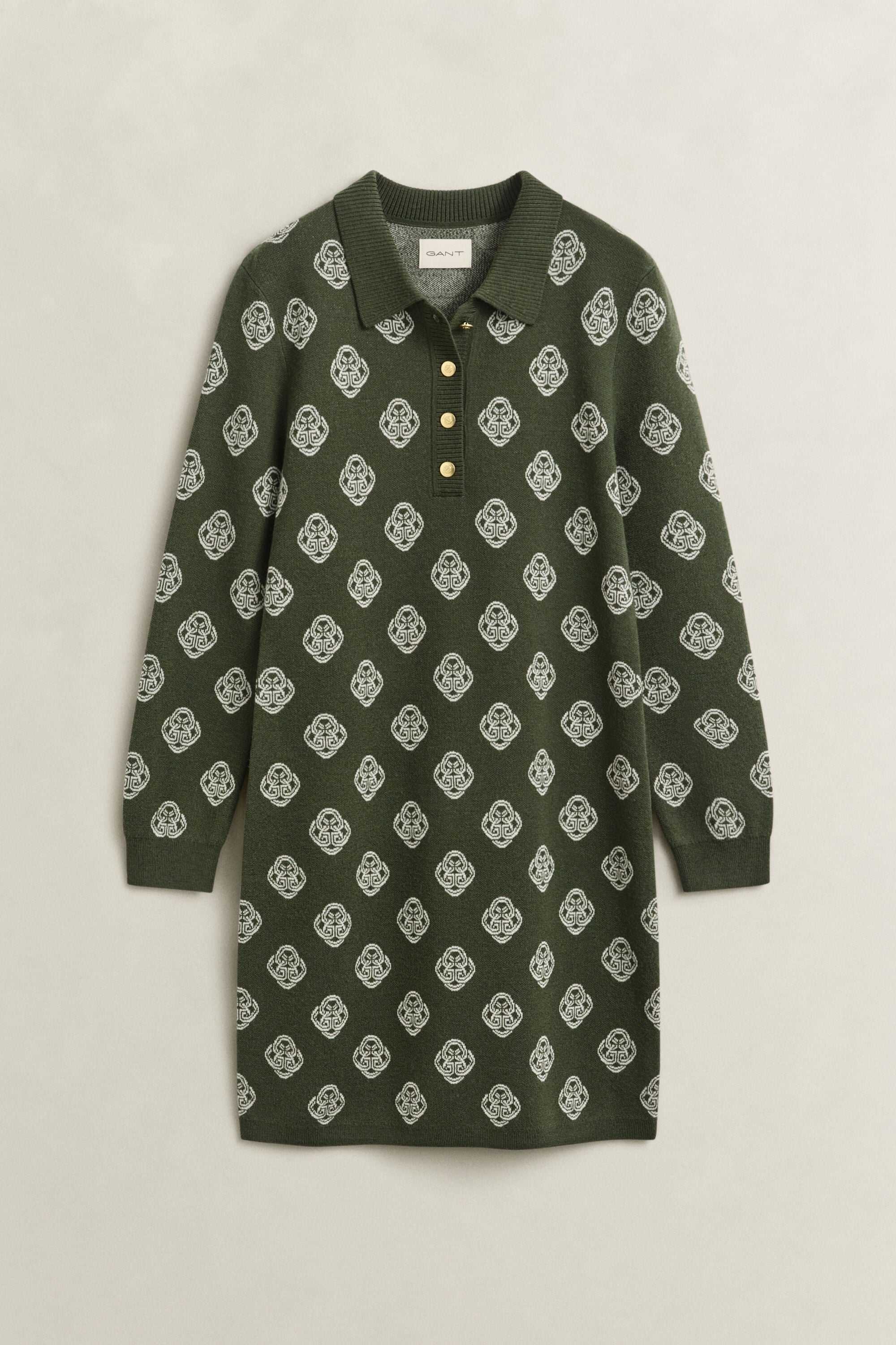 Vestido tipo polo de punto con el monograma