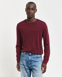 Jersey de cuello redondo en lana merino extrafina