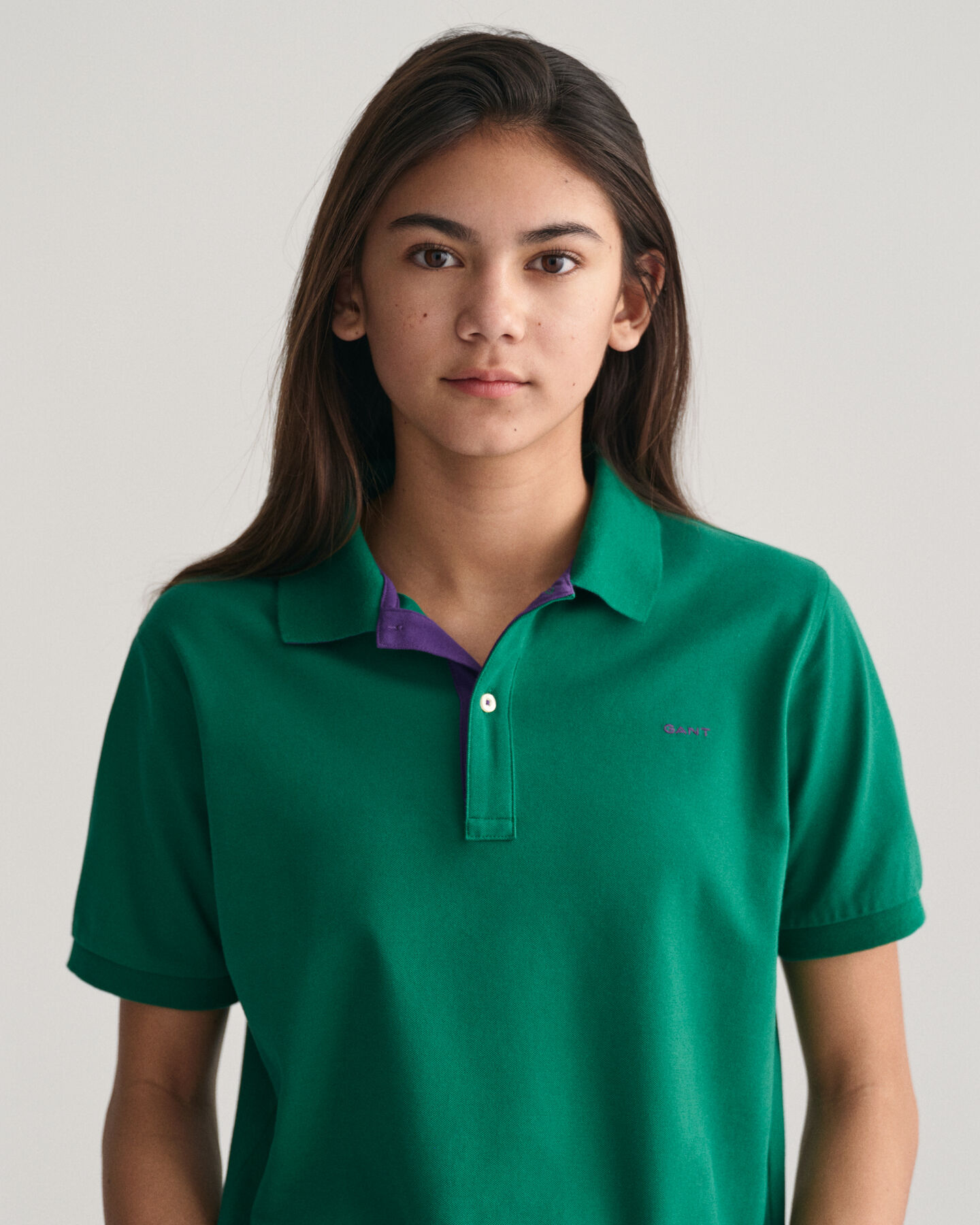 Polo de piqu&eacute; en contraste Teens