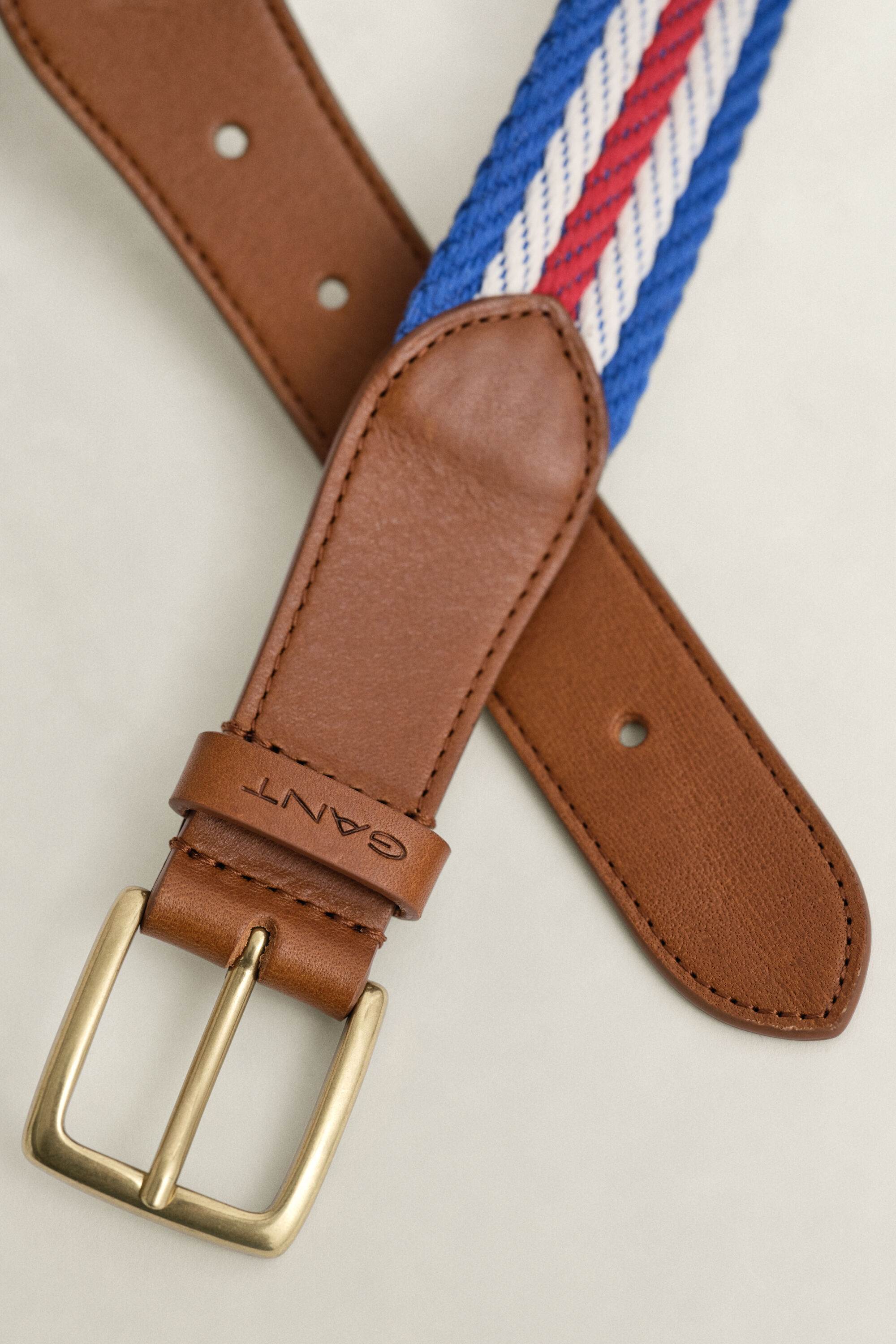 Cinturón tejido a rayas