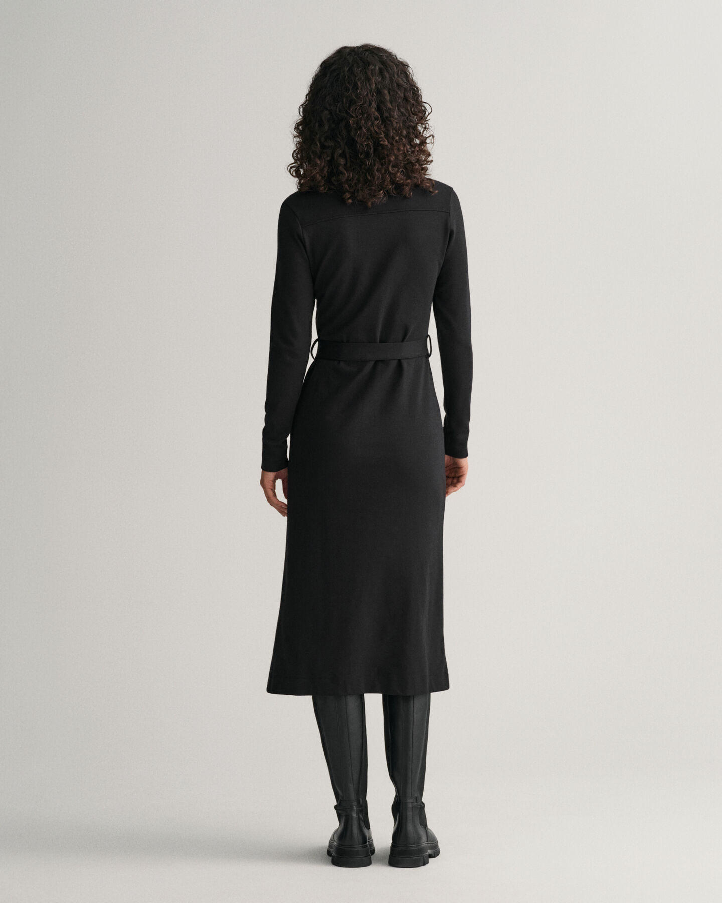 Vestido tipo polo de punto Slim Fit