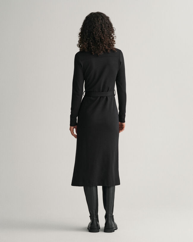 Vestido tipo polo de punto Slim Fit