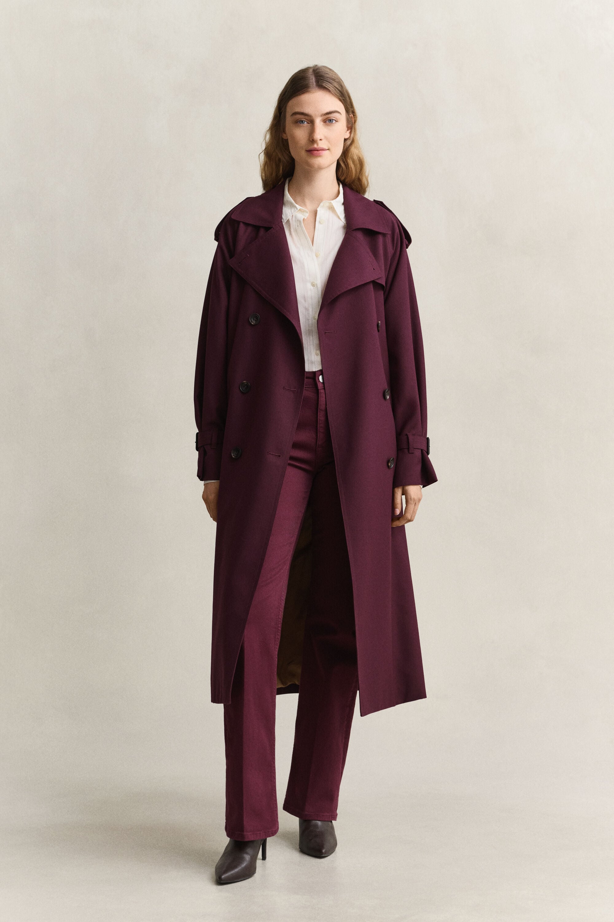 Gabardina en mezcla de lana