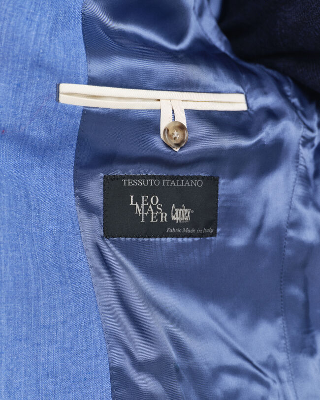 Chaqueta de traje Slim Fit de algod&oacute;n y lino