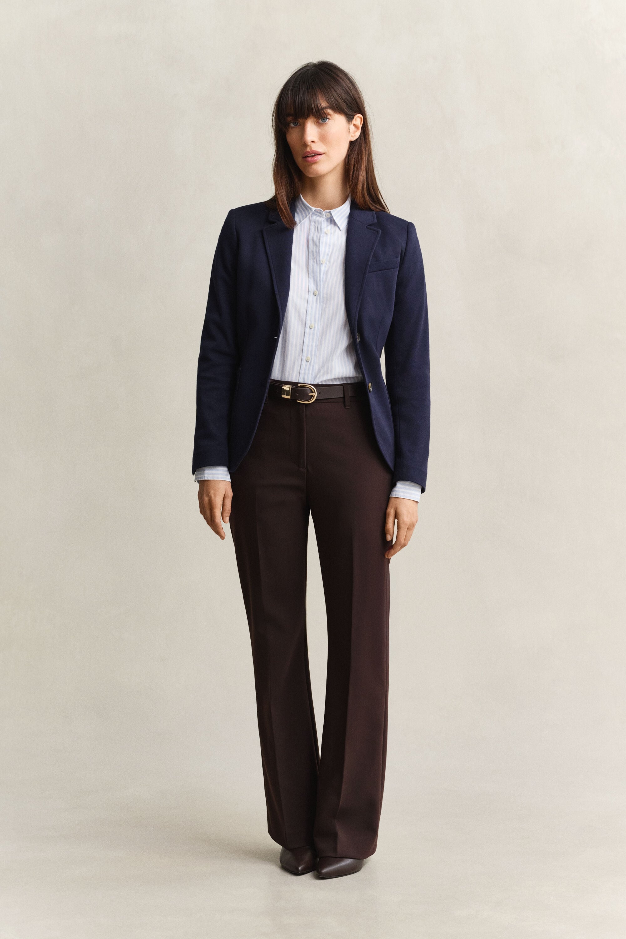 Camisa de popelina Regular Fit clásica de rayas