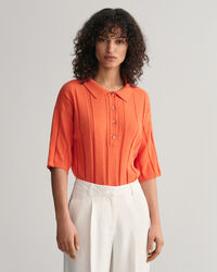 Jersey tipo polo acanalado Terry Cloth