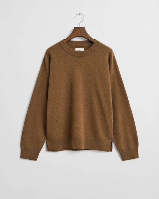 Jersey de cuello redondo en lana de oveja muy fina