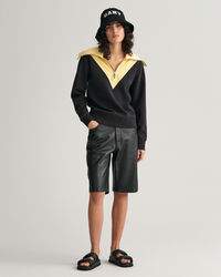 Sudadera con media cremallera y bloques de color