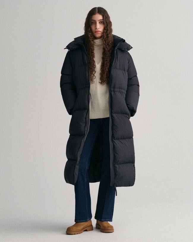 Abrigo de largo completo y plumón